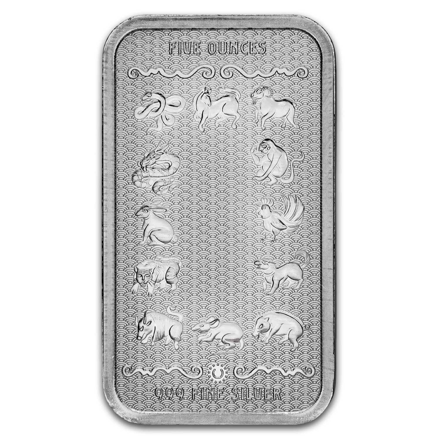 Silberbarren 5 oz Lunar Year of the Goat 2027 Series 2 Silber Barren 999 – Bild 3