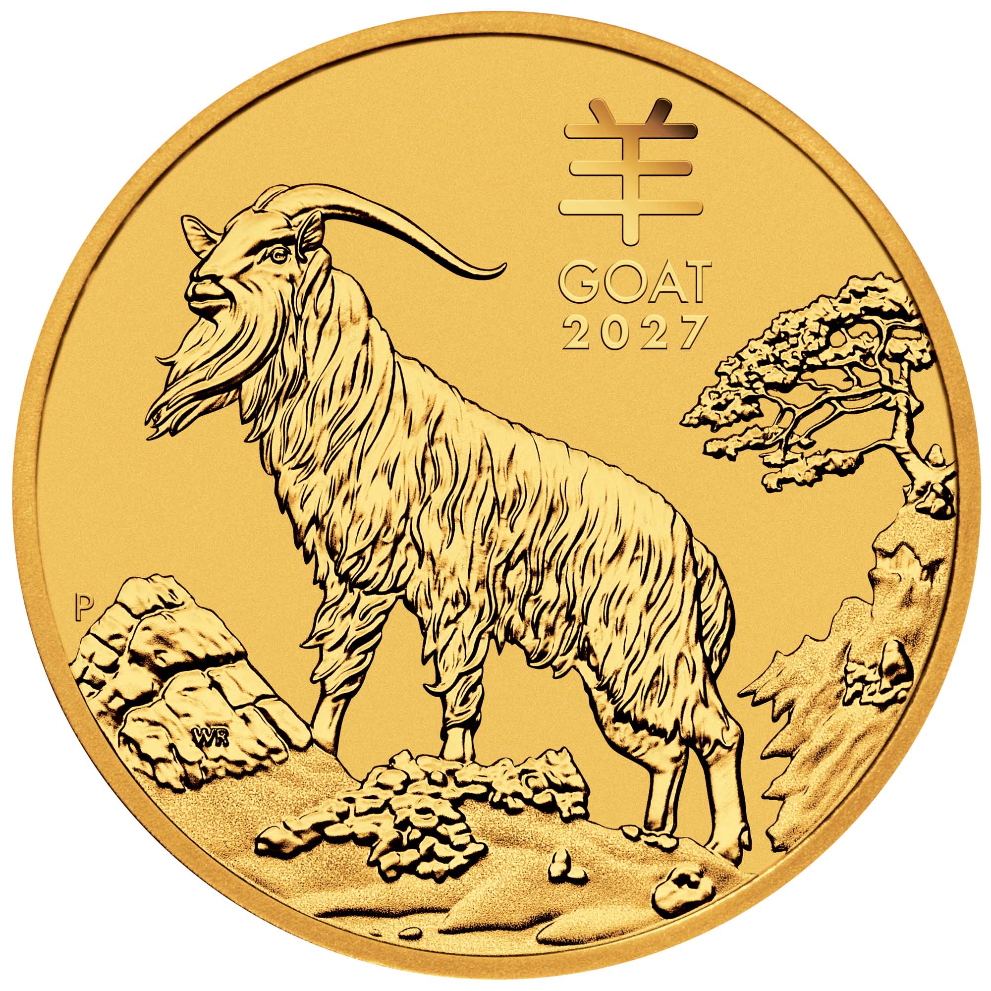 Goldmünze 1/20 oz Lunar III Jahr der Ziege 2027 Perth Mint Gold Münze 999 – Bild 3