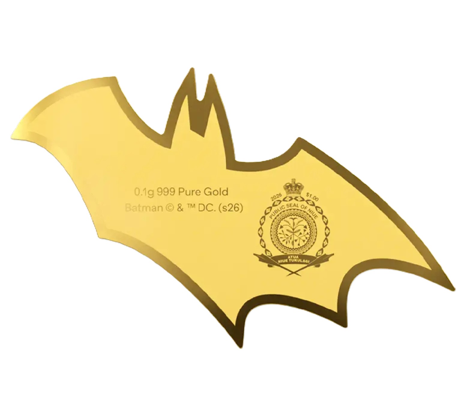 Goldmünze 0,1 Gramm DC Comics™ - Batman™ Emblem 2026 Polierte Platte Goldbarren – Bild 6