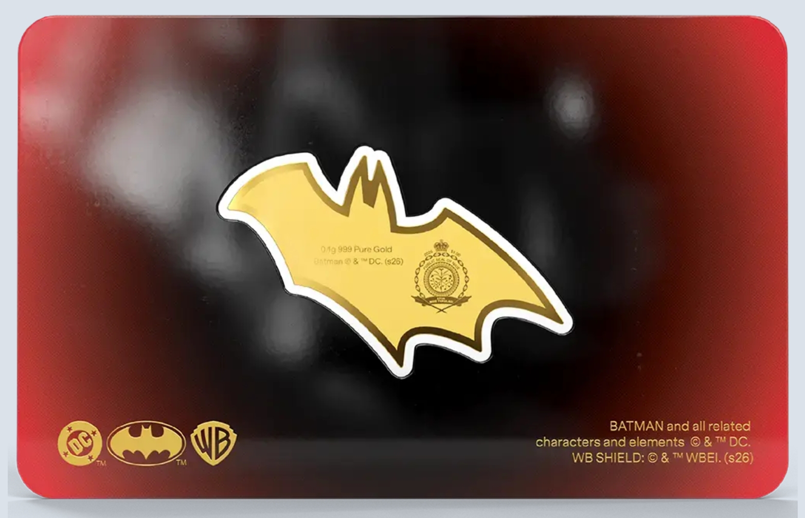 Goldmünze 0,1 Gramm DC Comics™ - Batman™ Emblem 2026 Polierte Platte Goldbarren – Bild 4