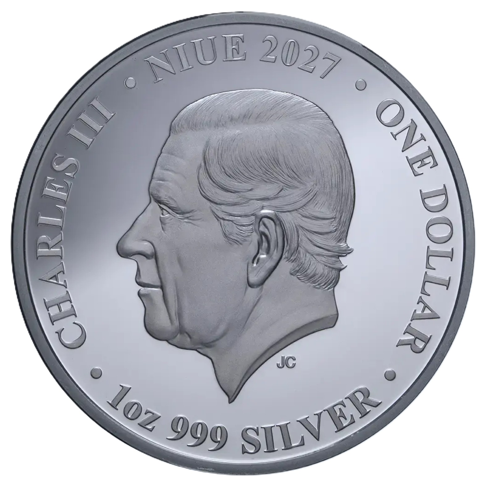 Silbermünze 1 oz Niue - Lunar Jahr der Ziege 2027 Black Proof Teilvergoldet 999 Silber – Bild 3