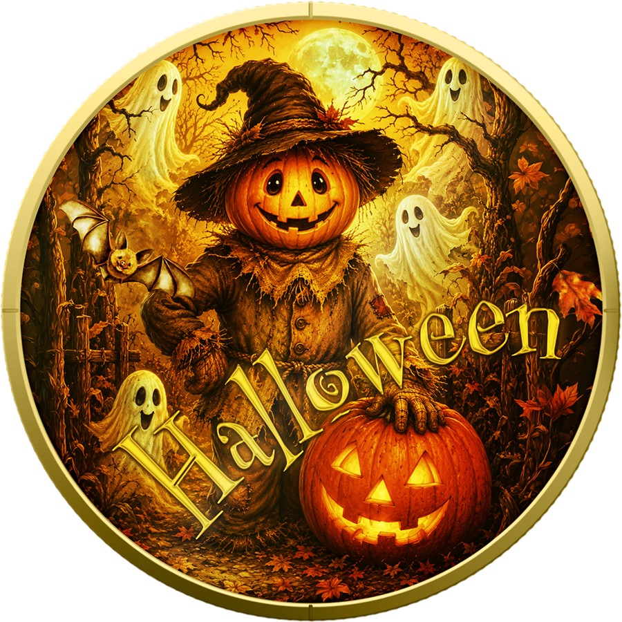 Silbermedaille 1 oz Germania Mint Halloween 2026 Farbe Gilded Silber – Bild 3