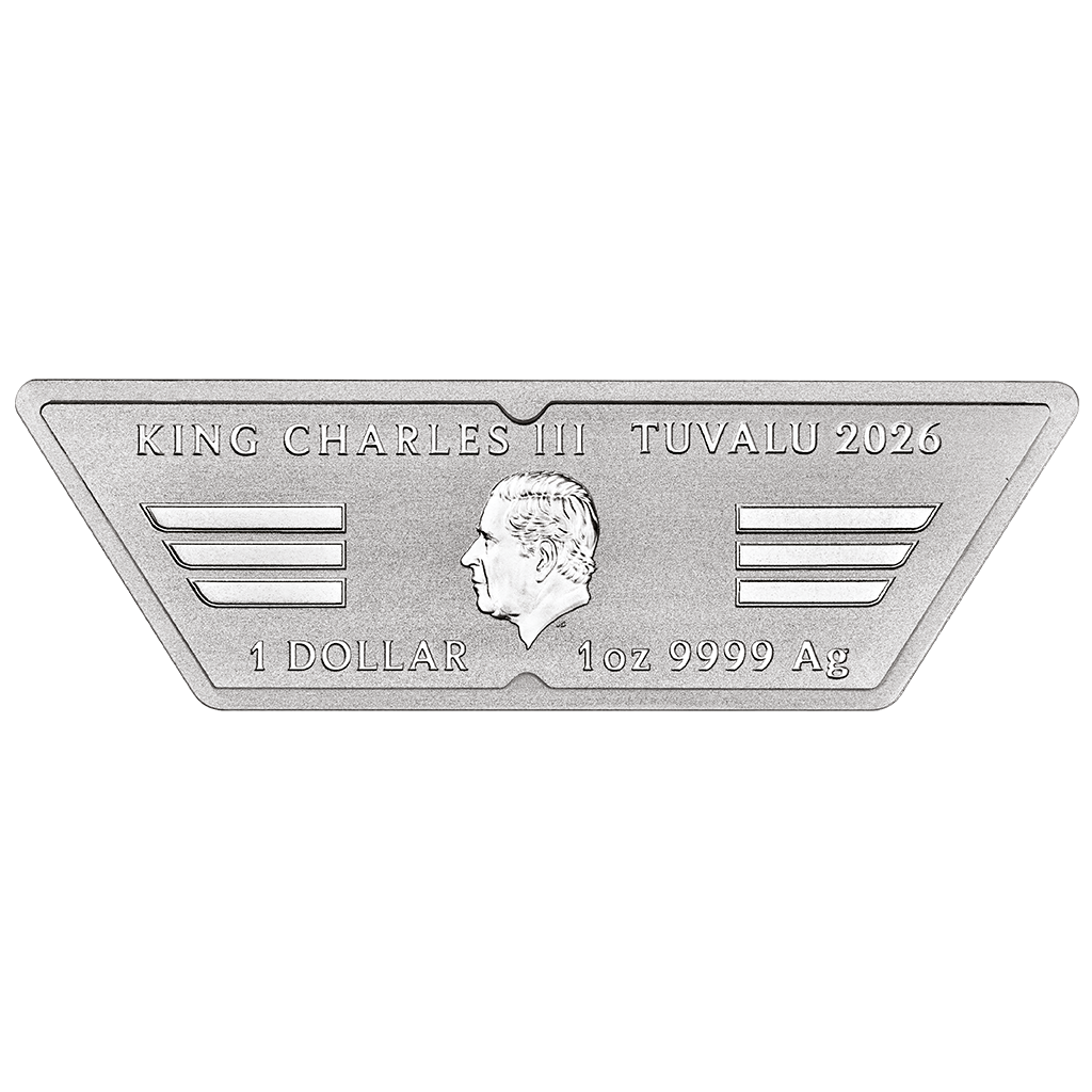 Silbermünze 1 oz Tuvalu Top Gun Logo 40. Jubiläum 2026 Farbe .999 Silber – Bild 3