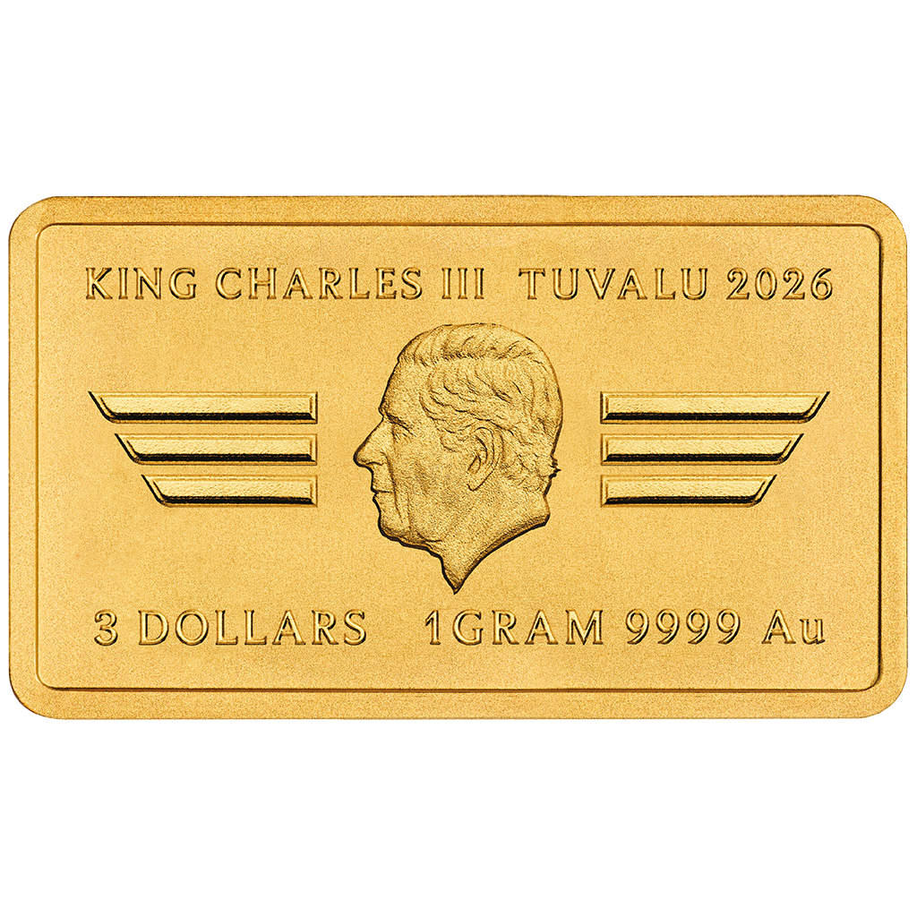 Goldmünze 1 Gramm Tuvalu Top Gun Logo 40. Jubiläum 2026 Gold 999 – Bild 3