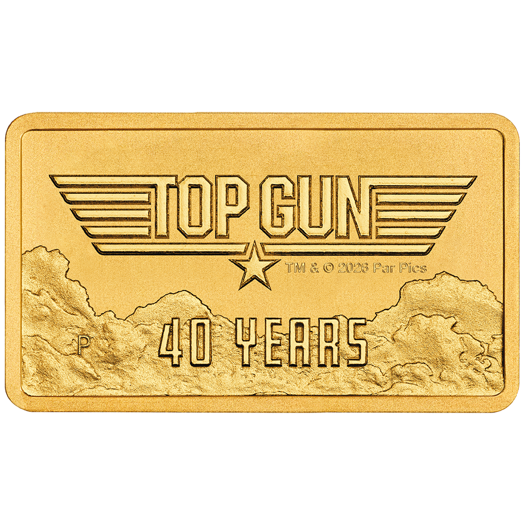 Goldmünze 1 Gramm Tuvalu Top Gun Logo 40. Jubiläum 2026 Gold 999 – Bild 2